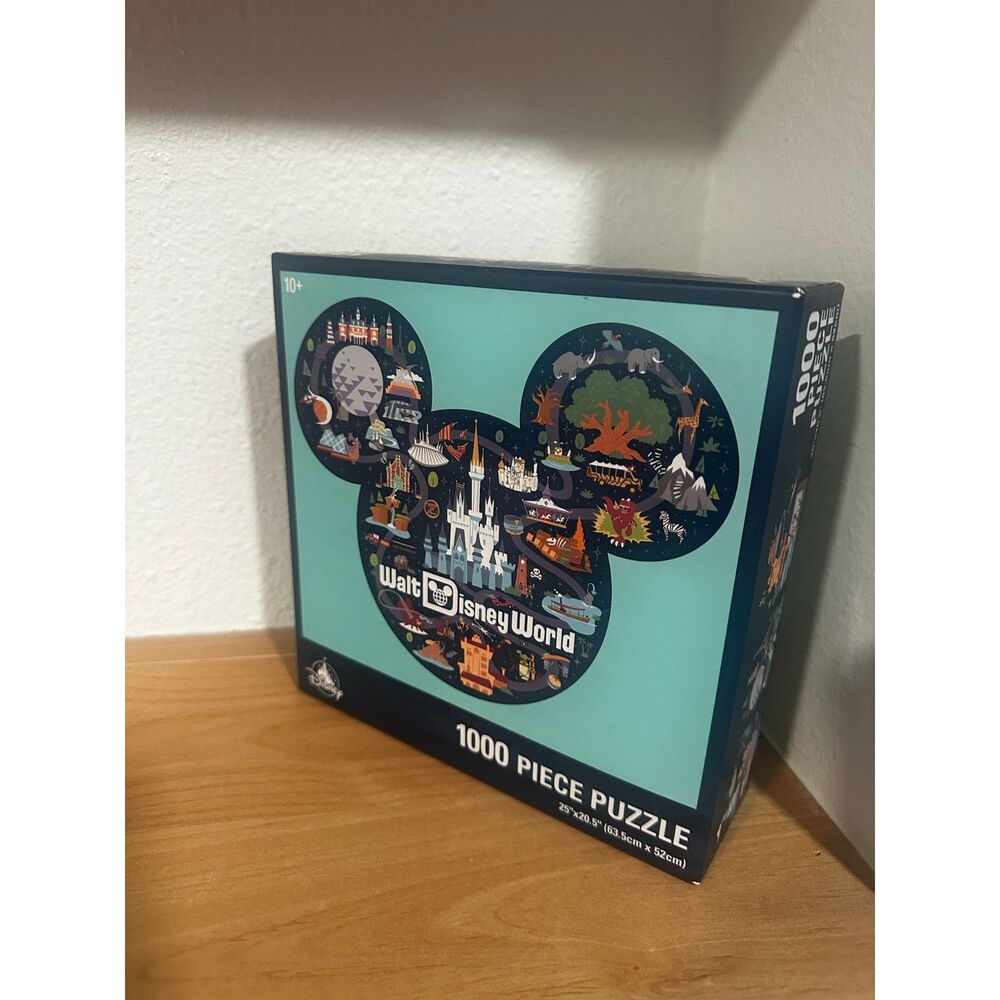 Disney Parks Life Mickey Mouse Icon Walt Disney World Map 1000 Pc Puzzle NIB - Picture 2 of 6
